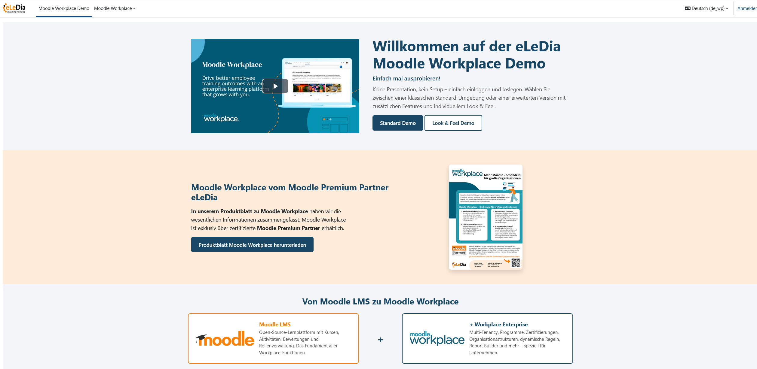 Moodle Workplace Demosystem